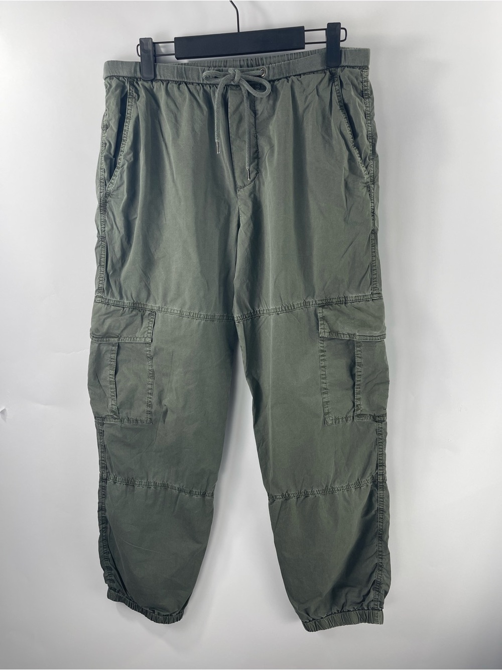 James Perse Women’s Olive Green Utility Poplin Cargo Small Jogger Pants